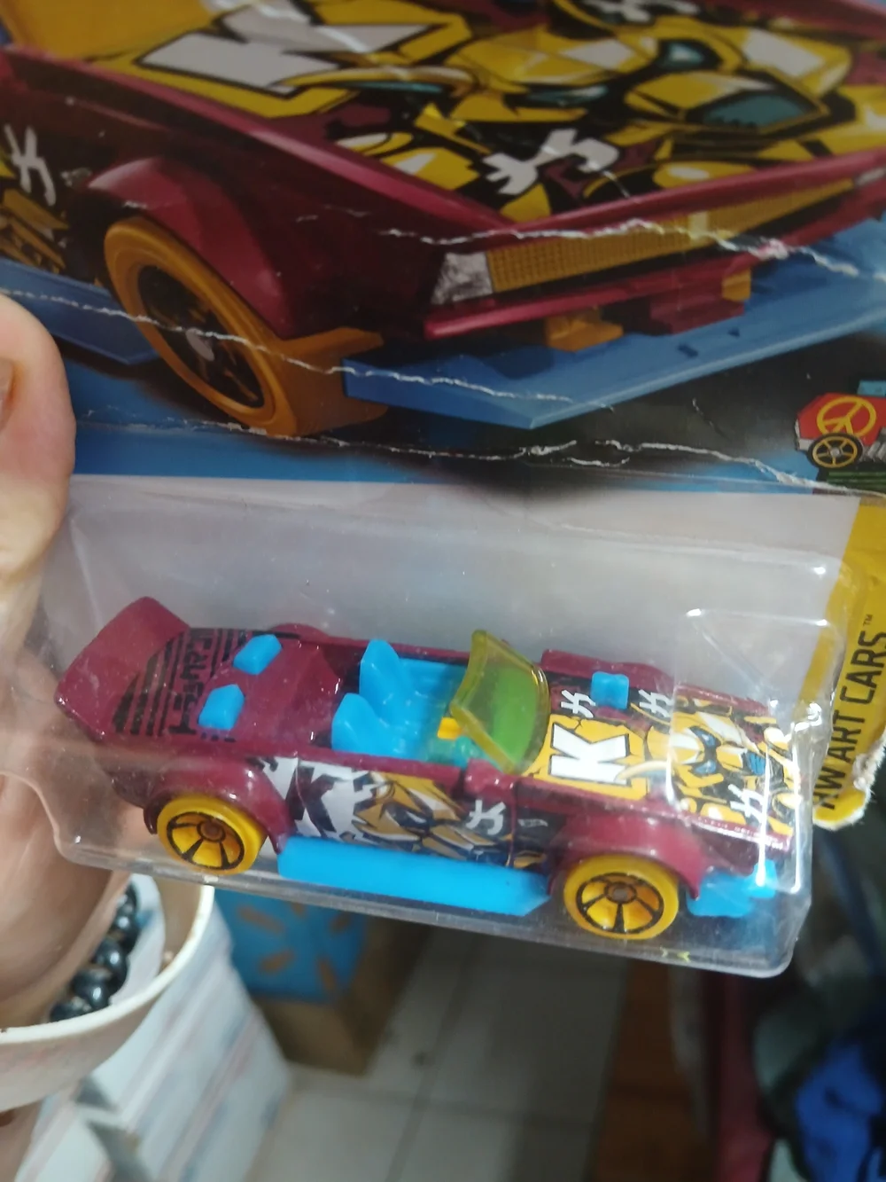 maroon Hot Wheels Track Manga from the 2023 HW Art Cars series (1/10, collector